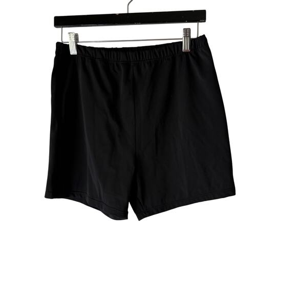 SWIM 365 Women’s Black Swim Shorts Size‎ 14W Plus Elastic Waist Modest 4” Inseam - Picture 1 of 5